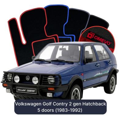 Velúrové autokoberce OMEVO pre Volkswagen Golf Contry 2 gen Hatchback 5 dverí (1983-1992)