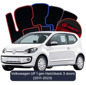 Velúrové autokoberce OMEVO pre Volkswagen UP 1 gen Hatchback 3 dvere (2011-2023)