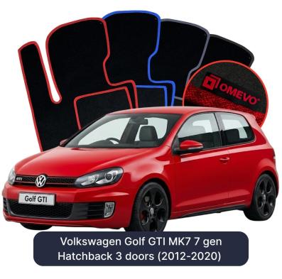 Velúrové autokoberce OMEVO pre Volkswagen Golf GTI MK7 7 gen Hatchback 3 dvere (2012-2020)