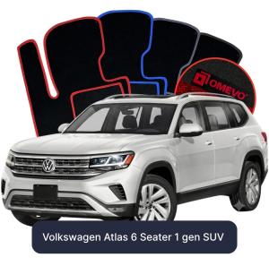 Velúrové autokoberce OMEVO pre Volkswagen Atlas 6-miestny 1 gen SUV (2016-2025)