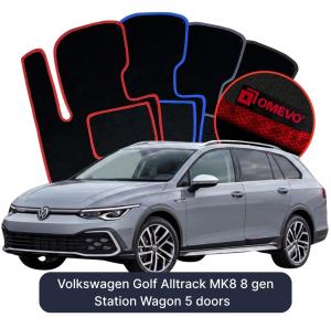 Velúrové autokoberce OMEVO pre Volkswagen Golf Alltrack MK8 8 gen Kombi 5 dverí (2019-2025)