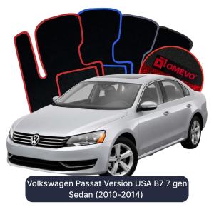 Velúrové autokoberce OMEVO pre Volkswagen Passat Americká verzia B7 7 gen Sedan (2010-2014)