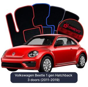 Velúrové autokoberce OMEVO pre Volkswagen Beetle 1 gen Hatchback 3 dvere (2011-2019)