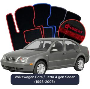 Velúrové autokoberce OMEVO pre Volkswagen Bora / Jetta 4 gen Sedan (1998-2005)