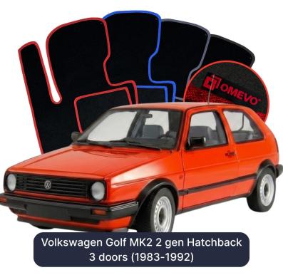 Velúrové autokoberce OMEVO pre Volkswagen Golf MK2 2 gen Hatchback 3 dvere (1983-1992)