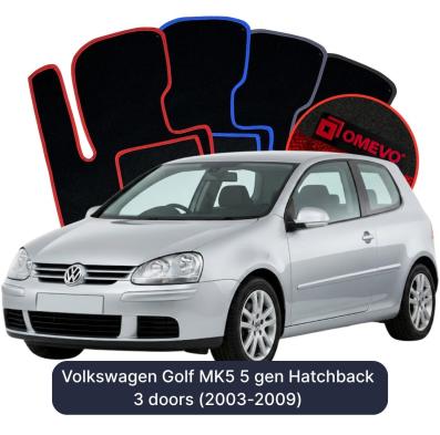 Velúrové autokoberce OMEVO pre Volkswagen Golf MK5 5 gen Hatchback 3 dvere (2003-2009)