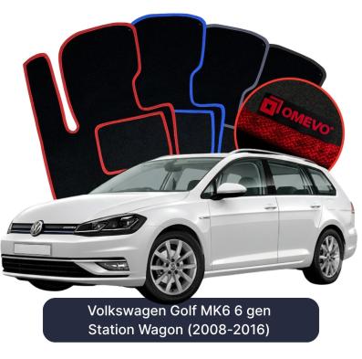 Velúrové autokoberce OMEVO pre Volkswagen Golf MK6 6 gen Kombi (2008-2016)