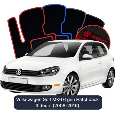 Velúrové autokoberce OMEVO pre Volkswagen Golf MK6 6 gen Hatchback 3 dvere (2008-2016)