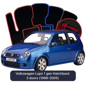 Velúrové autokoberce OMEVO pre Volkswagen Lupo 1 gen Hatchback 3 dvere (1998-2005)