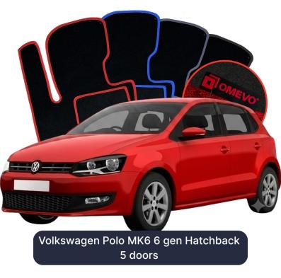 Velúrové autokoberce OMEVO pre Volkswagen Polo MK6 6 gen Hatchback 5 dverí (2017-2024)