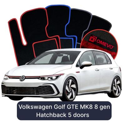 Velúrové autokoberce OMEVO pre Volkswagen Golf GTE MK8 8 gen Hatchback 5 dverí (2019-2025)