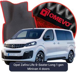 OMEVO 5D Pro Autokoberce do Opel Zafira Life 9 mest Long 1 gen Minivan 4 dvere (2019-2026)