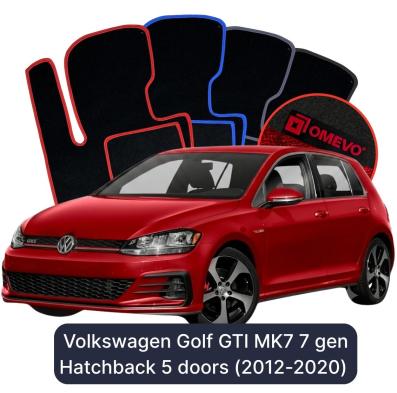 Velúrové autokoberce OMEVO pre Volkswagen Golf GTI MK7 7 gen Hatchback 5 dverí (2012-2020)