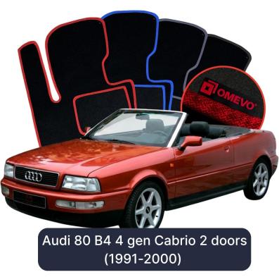 Velúrové autokoberce OMEVO pre Audi 80 B4 4 gen Cabrio 2 dvere (1991-2000)