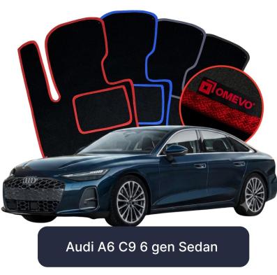 Velúrové autokoberce OMEVO pre Audi A6 C9 6 gen Sedan (2024-2025)