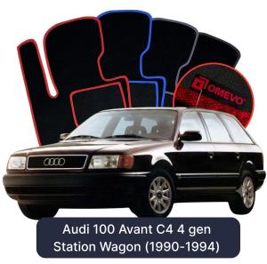 Velúrové autokoberce OMEVO pre Audi 100 Avant C4 4 gen Kombi (1990-1994)