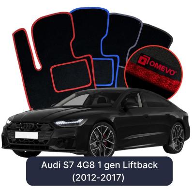 Velúrové autokoberce OMEVO pre Audi S7 4G8 1 gen Liftback (2012-2017)