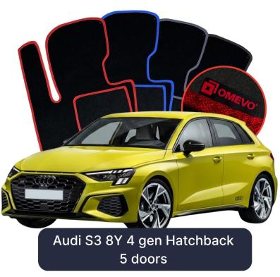 Velúrové autokoberce OMEVO pre Audi S3 8Y 4 gen Hatchback 5 dverí (2020-2025)