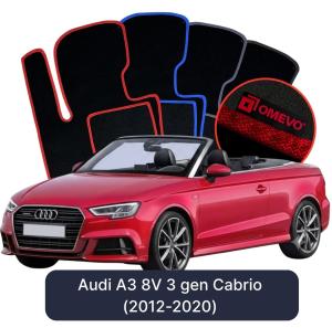 Velúrové autokoberce OMEVO pre Audi A3 8V 3 gen Cabrio (2012-2020)