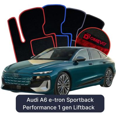 Velúrové autokoberce OMEVO pre Audi A6 e-tron Sportback Performance 1 generácia Liftback (2024-2025)