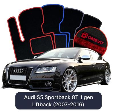 Velúrové autokoberce OMEVO pre Audi S5 Sportback 8T 1 gen Liftback (2007-2016)