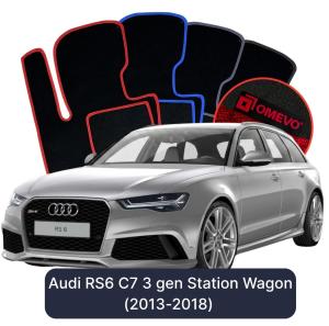 Velúrové autokoberce OMEVO pre Audi RS6 C7 3 gen Kombi (2013-2018)