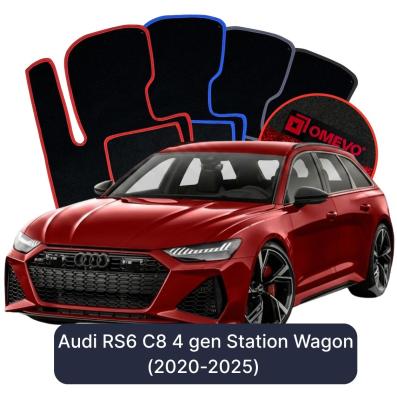 Velúrové autokoberce OMEVO pre Audi RS6 C8 4 gen Kombi (2020-2025)