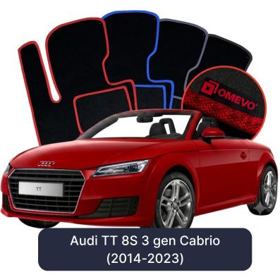 Velúrové autokoberce OMEVO pre Audi TT 8S 3 gen Cabrio (2014-2023)