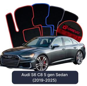 Velúrové autokoberce OMEVO pre Audi S6 C8 5 gen Sedan (2018-2024)