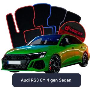 Velúrové autokoberce OMEVO pre Audi RS3 8Y 4 gen Sedan (2020-2025)