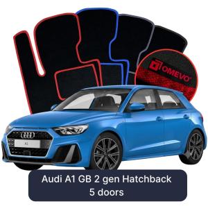 Velúrové autokoberce OMEVO pre Audi A1 GB 2 gen Hatchback 5 dverí (2018-2025)