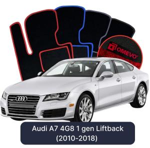 Velúrové autokoberce OMEVO pre Audi A7 4G8 1 gen Liftback (2010-2018)