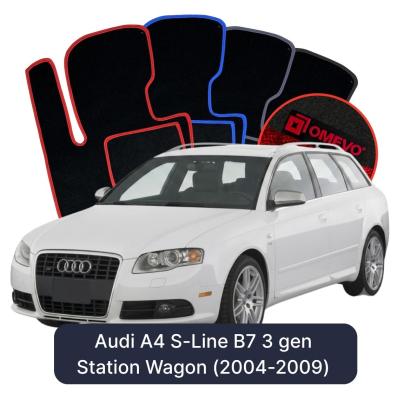 Velúrové autokoberce OMEVO pre Audi A4 S-Line B7 3 gen Kombi (2004-2009)