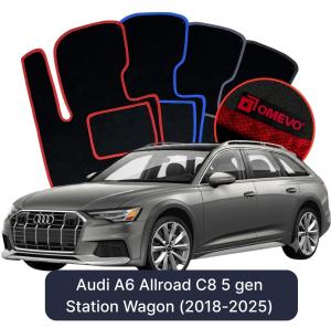 Velúrové autokoberce OMEVO pre Audi A6 Allroad C8 5 gen Kombi (2018-2024)