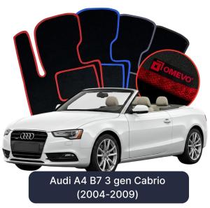 Velúrové autokoberce OMEVO pre Audi A4 B7 3 gen Cabrio (2004-2009)