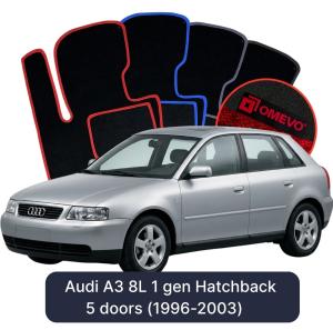 Velúrové autokoberce OMEVO pre Audi A3 8L 1 gen Hatchback 5 dverí (1996-2003)