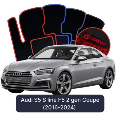 Velúrové autokoberce OMEVO pre Audi S5 S line F5 2 gen Kupé (2016-2024)