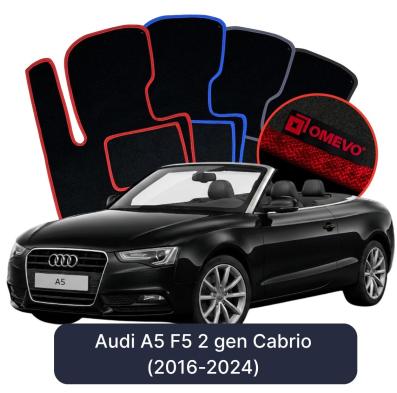 Velúrové autokoberce OMEVO pre Audi A5 F5 2 gen Cabrio (2016-2024)