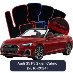 Velúrové autokoberce OMEVO pre Audi S5 F5 2 gen Cabrio (2016-2024)