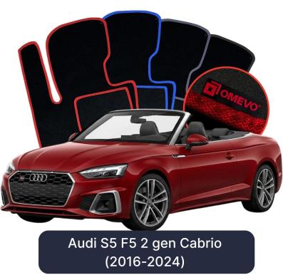 Velúrové autokoberce OMEVO pre Audi S5 F5 2 gen Cabrio (2016-2024)