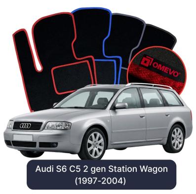 Velúrové autokoberce OMEVO pre Audi S6 C5 2 gen Kombi (1997-2004)