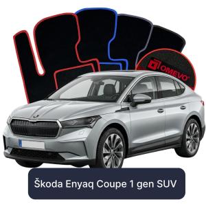 Velúrové autokoberce OMEVO pre Škoda Enyaq Kupé 1 gen SUV (2020-2025)