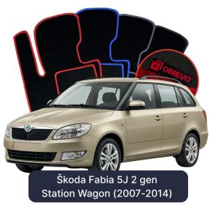 Velúrové autokoberce OMEVO pre Škoda Fabia 5J 2 gen Kombi (2007-2014)