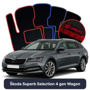 Velúrové autokoberce OMEVO pre Škoda Superb Selection  4 generácie Kombi (2023-2025)
