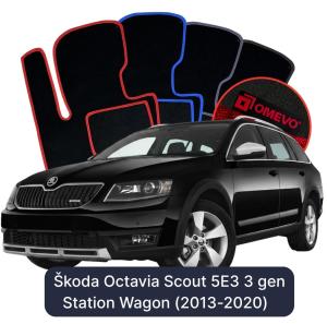 Velúrové autokoberce OMEVO pre Škoda Octavia Scout 5E3 3 gen Kombi (2013-2020)