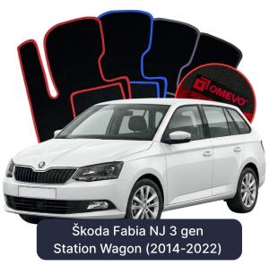 Velúrové autokoberce OMEVO pre Škoda Fabia NJ 3 gen Kombi (2014-2021)