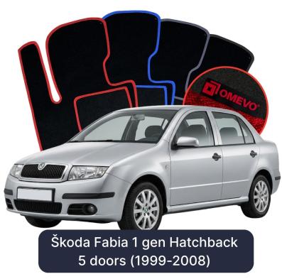 Velúrové autokoberce OMEVO pre Škoda Fabia 1 gen Hatchback 5 dverí (1999-2008)