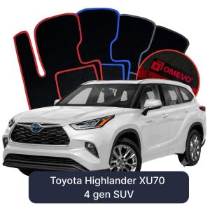 Velúrové autokoberce OMEVO pre Toyota Highlander XU70 4 gen SUV (2019-2025)