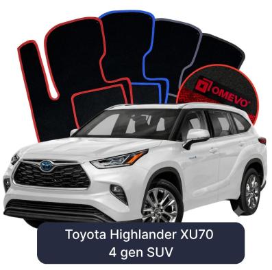 Velúrové autokoberce OMEVO pre Toyota Highlander XU70 4 gen SUV (2019-2025)