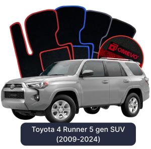 Velúrové autokoberce OMEVO pre Toyota 4 Runner 5 gen SUV (2009-2024)
